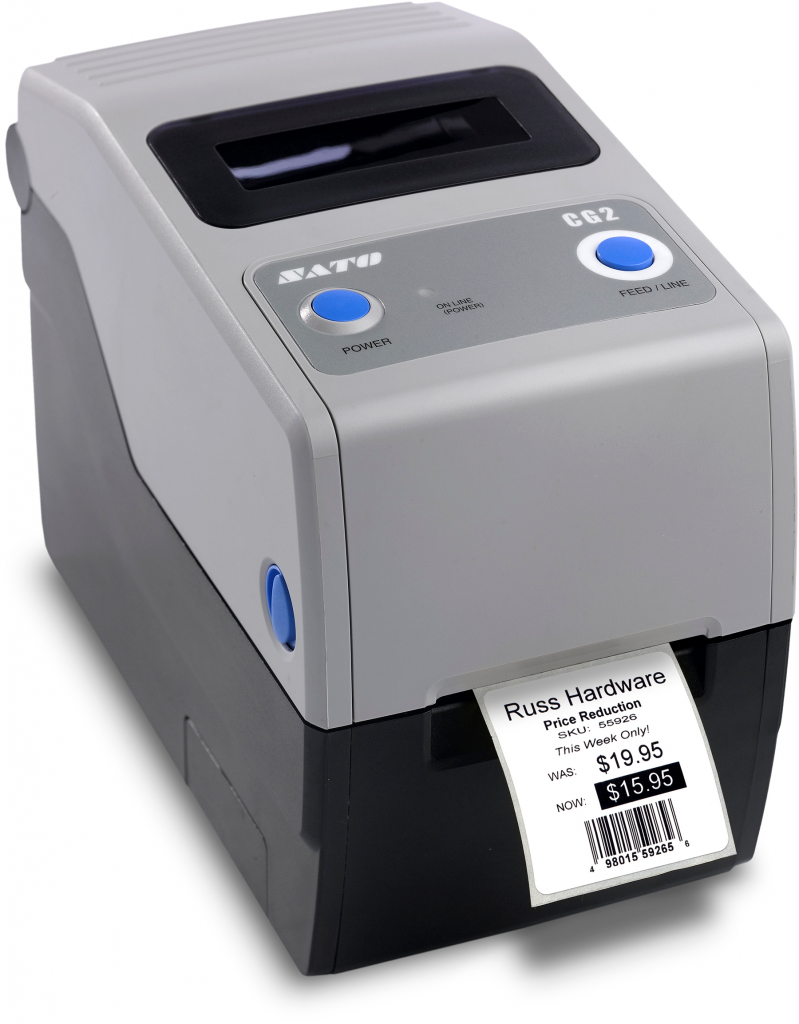 SATO CG2 Range Thermal Label Printers, Pricing Guns, Labels & Ribbons